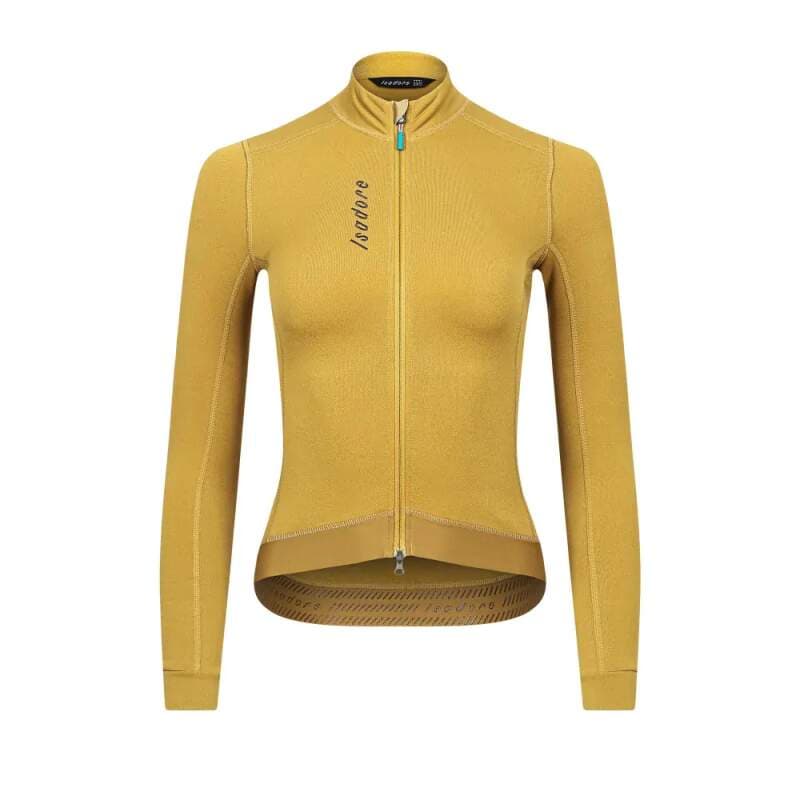 W Cyklodres ISADORE Signature Deep Winter Long Sleeve Jersey Ecru Olive