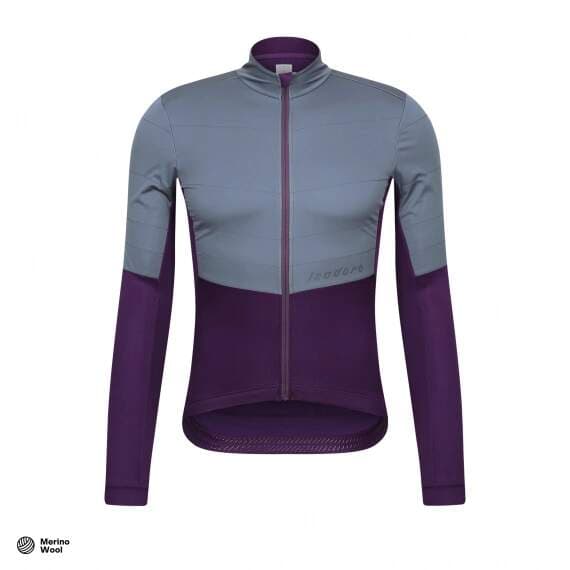 Cyklodres ISADORE Signature Wind Block Long Sleeve Jersey Blackberry Cordial
