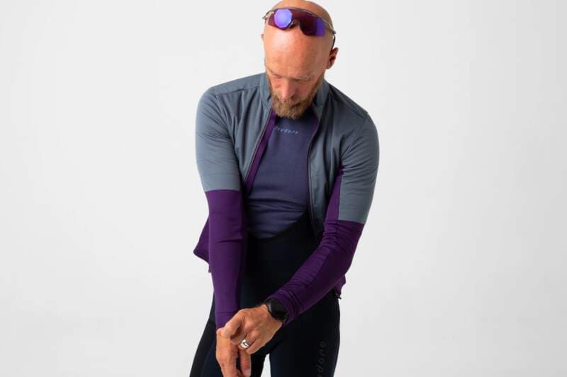 Cyklodres ISADORE Signature Wind Block Long Sleeve Jersey Blackberry Cordial - náhled 2