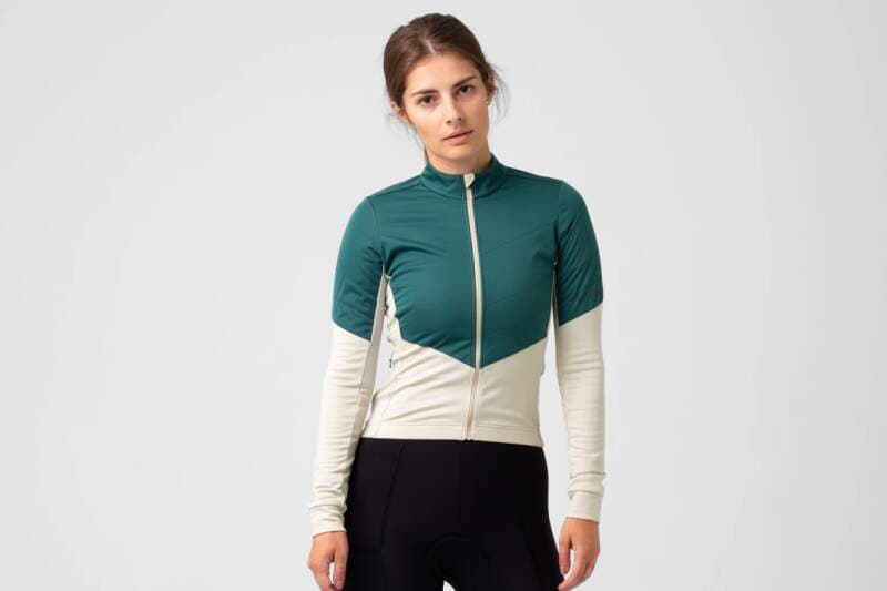 W Cyklodres ISADORE Signature Wind Block Long Sleeve Jersey Pelican - náhled 2