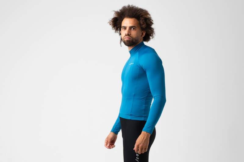 Cyklodres ISADORE Debut Long Sleeve Jersey Mykonos Blue - náhled 3