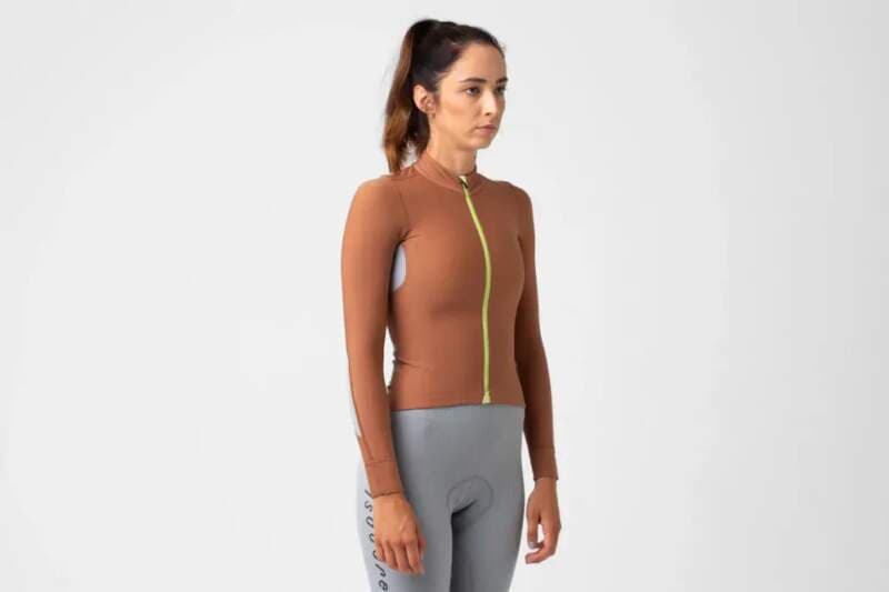 W Cyklodres ISADORE Echelon Thermal Long Sleeve Jersey Argan Oil - náhled 3
