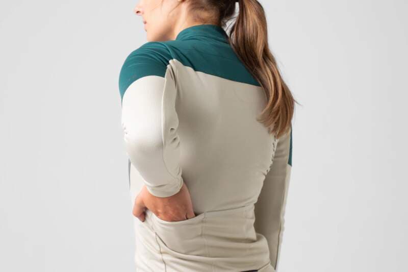 W Cyklodres ISADORE Signature Wind Block Long Sleeve Jersey Pelican - náhled 3