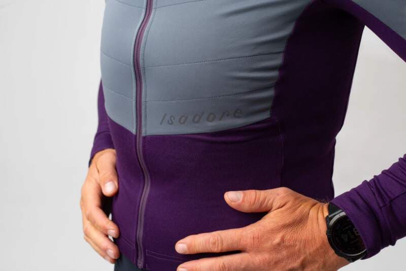 Cyklodres ISADORE Signature Wind Block Long Sleeve Jersey Blackberry Cordial - náhled 4