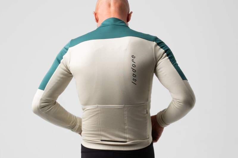 Cyklodres ISADORE Signature Wind Block Long Sleeve Jersey Pelican - náhled 4