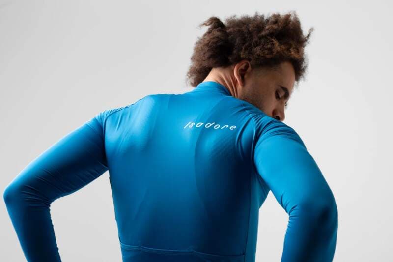 Cyklodres ISADORE Debut Long Sleeve Jersey Mykonos Blue - náhled 5