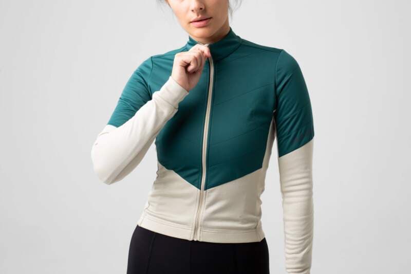 W Cyklodres ISADORE Signature Wind Block Long Sleeve Jersey Pelican - náhled 5