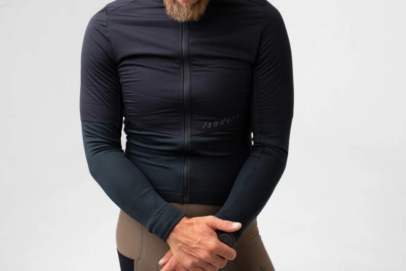 Cyklodres ISADORE Signature Wind Block Long Sleeve Jersey Anthracite - náhled 5